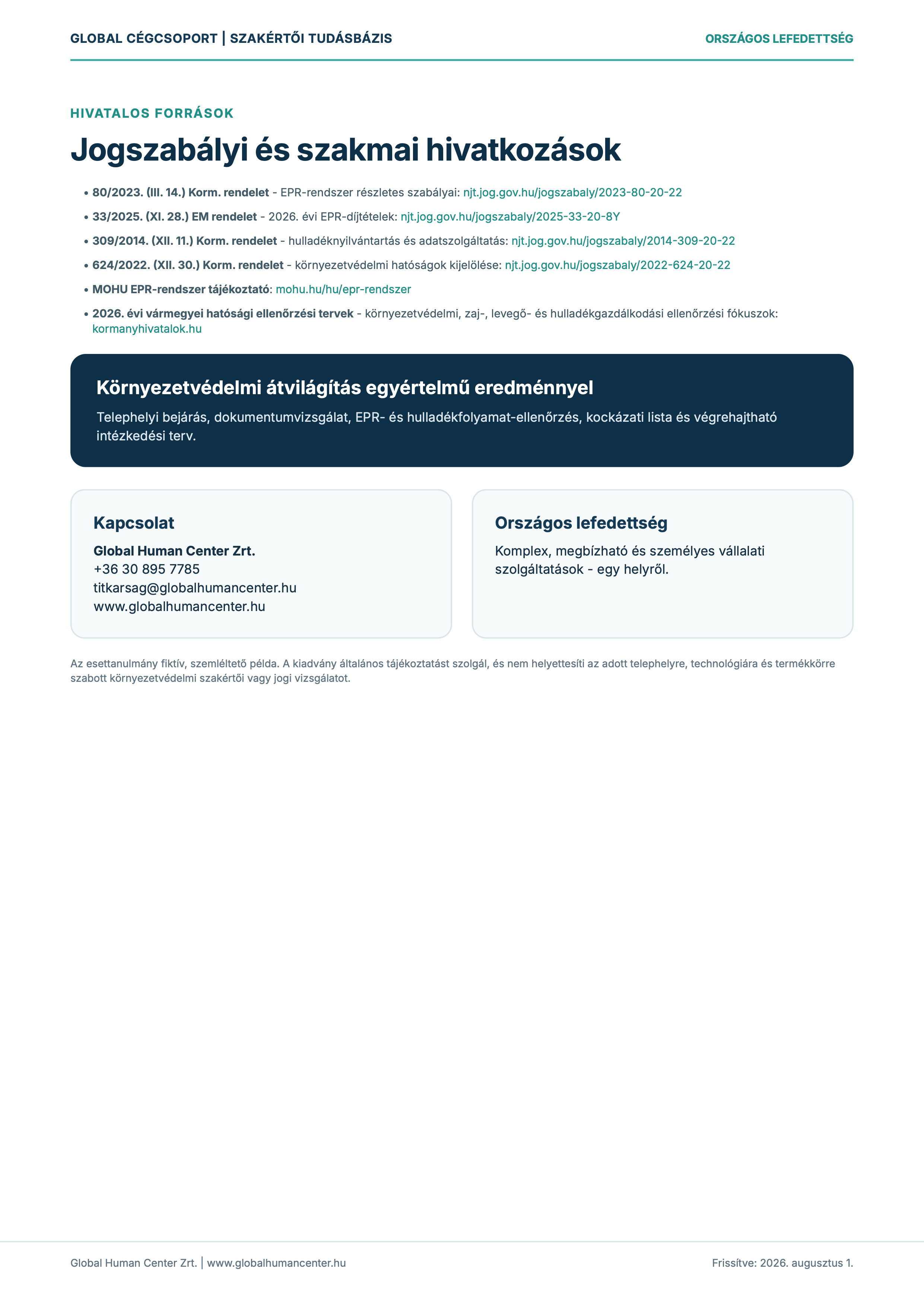 Környezetvédelmi Audit Esettanulmány — 8. oldal